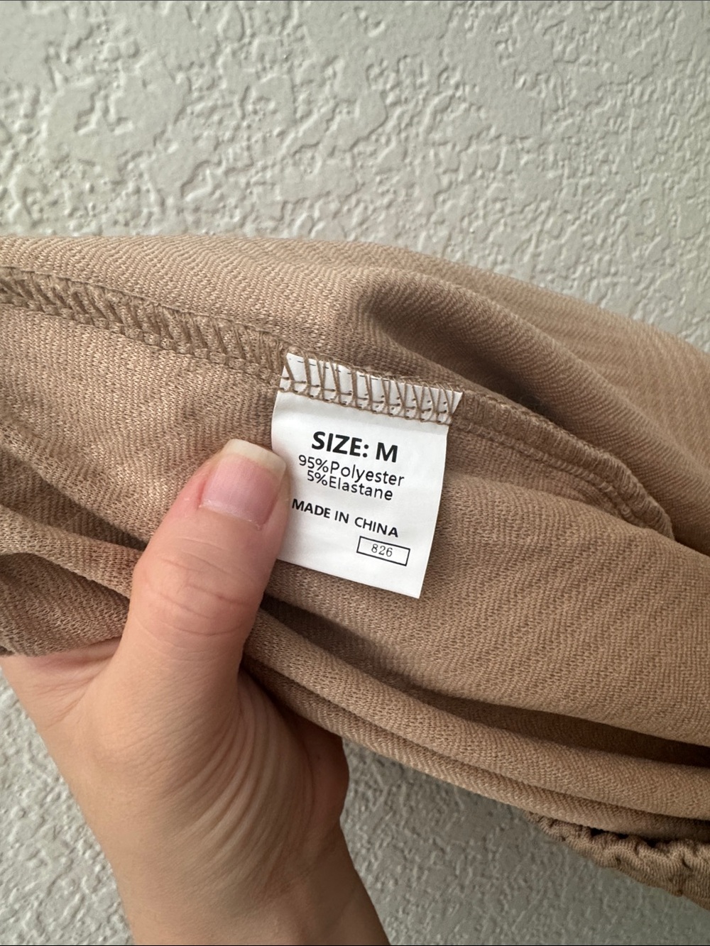Taupe Brown Textured 2 Piece Lounge Set Wide Leg Pants Women’s Medium - Picture 12 of 12